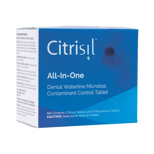 Sterisil C50-W CitriSil Dental Waterline Microbial Cleaning Tablets White 50/Pk Sterisil C50-W CitriSil Dental Waterline Microbial Cleaning Tablets White 50/Pk